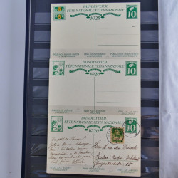 Suisse ensemble d'entiers postaux neuf et oblitérés en un album.