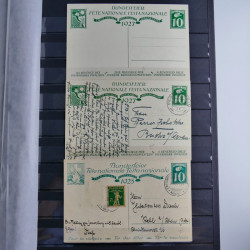 Suisse ensemble d'entiers postaux neuf et oblitérés en un album.