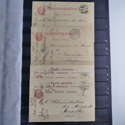 Suisse ensemble d'entiers postaux neuf et oblitérés en un album.