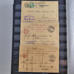 Suisse ensemble d'entiers postaux neuf et oblitérés en un album.