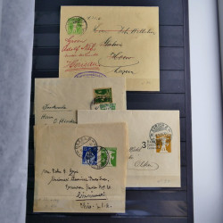 Suisse ensemble d'entiers postaux neuf et oblitérés en un album.