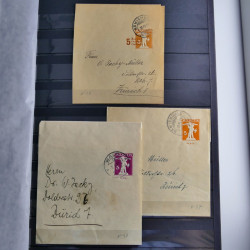 Suisse ensemble d'entiers postaux neuf et oblitérés en un album.