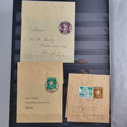 Suisse ensemble d'entiers postaux neuf et oblitérés en un album.