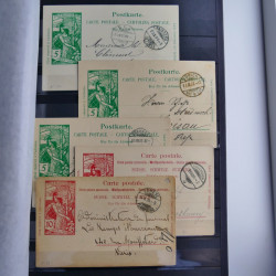 Suisse ensemble d'entiers postaux neuf et oblitérés en un album.