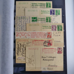 Suisse ensemble d'entiers postaux neuf et oblitérés en un album.