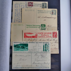Suisse ensemble d'entiers postaux neuf et oblitérés en un album.