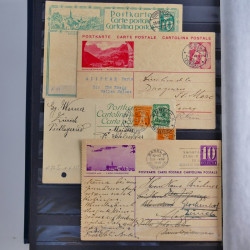 Suisse ensemble d'entiers postaux neuf et oblitérés en un album.