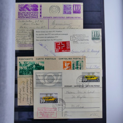 Suisse ensemble d'entiers postaux neuf et oblitérés en un album.