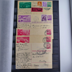 Suisse ensemble d'entiers postaux neuf et oblitérés en un album.