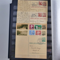 Suisse ensemble d'entiers postaux neuf et oblitérés en un album.
