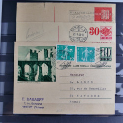 Suisse ensemble d'entiers postaux neuf et oblitérés en un album.