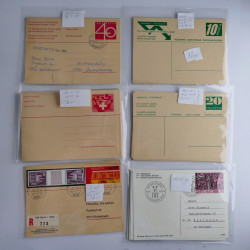 Suisse ensemble d'entiers postaux neuf et oblitérés en un album.