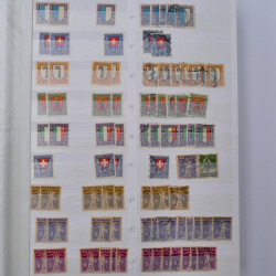 Suisse stock de timbres entre 1913-1986 neufs et oblitérés en 2 albums.