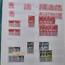 Suisse stock de timbres entre 1913-1986 neufs et oblitérés en 2 albums.