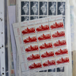 Suisse lot de timbres en feuilles, blocs neufs** et oblitérés en un album.