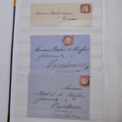 Lot de +150 marques postales Alsace période classique en un album.