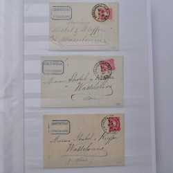 Lot de +150 marques postales Alsace période classique en un album.