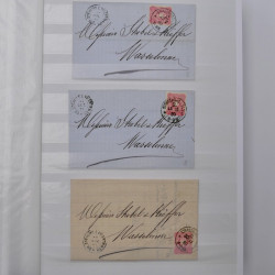 Lot de +150 marques postales Alsace période classique en un album.