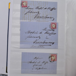 Lot de +150 marques postales Alsace période classique en un album.