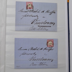 Lot de +150 marques postales Alsace période classique en un album.