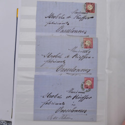 Lot de +150 marques postales Alsace période classique en un album.