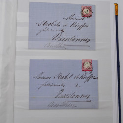 Lot de +150 marques postales Alsace période classique en un album.