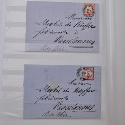 Lot de +150 marques postales Alsace période classique en un album.