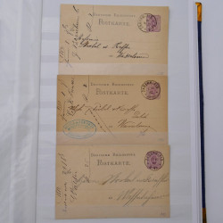 Lot de +150 marques postales Alsace période classique en un album.