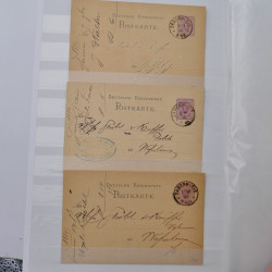 Lot de +150 marques postales Alsace période classique en un album.