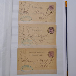 Lot de +150 marques postales Alsace période classique en un album.