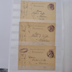 Lot de +150 marques postales Alsace période classique en un album.