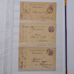 Lot de +150 marques postales Alsace période classique en un album.