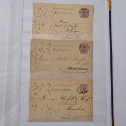 Lot de +150 marques postales Alsace période classique en un album.