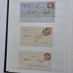 Lot de 75 marques postales Strasbourg période classique en un album.