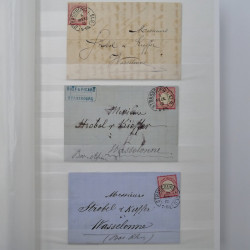 Lot de 75 marques postales Strasbourg période classique en un album.