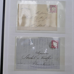 Lot de 75 marques postales Strasbourg période classique en un album.