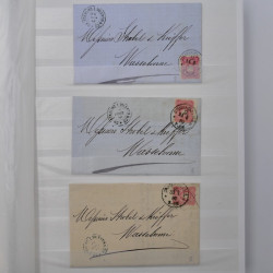 Lot de 75 marques postales Strasbourg période classique en un album.