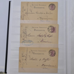 Lot de 75 marques postales Strasbourg période classique en un album.