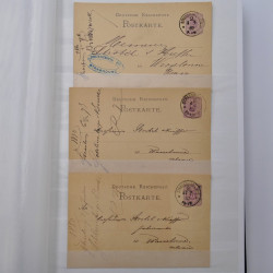 Lot de 75 marques postales Strasbourg période classique en un album.