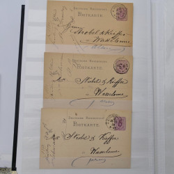 Lot de 75 marques postales Strasbourg période classique en un album.