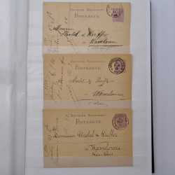 Lot de 75 marques postales Strasbourg période classique en un album.