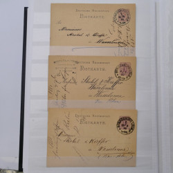 Lot de 75 marques postales Strasbourg période classique en un album.