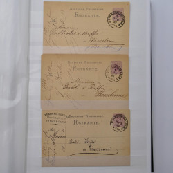 Lot de 75 marques postales Strasbourg période classique en un album.