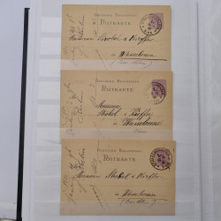 Lot de 75 marques postales Strasbourg période classique en un album.