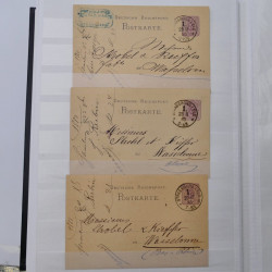 Lot de 75 marques postales Strasbourg période classique en un album.