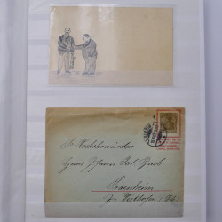 Lot de +125 marques postales du monde en un album.