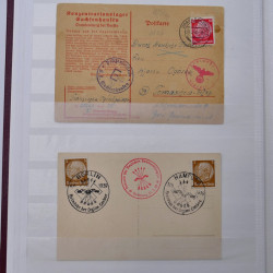 Lot de +125 marques postales du monde en un album.