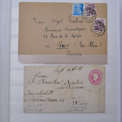 Lot de +125 marques postales du monde en un album.