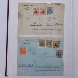 Lot de +125 marques postales du monde en un album.