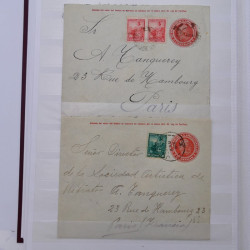 Lot de +125 marques postales du monde en un album.